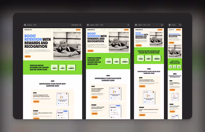 Cover image for Figma to Framer Website Development - Bounty AI (Landing Page)