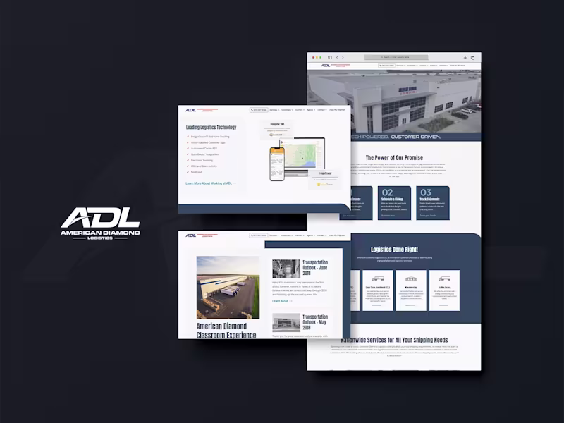 Cover image for American Diamond Logistics - adldelivers.com