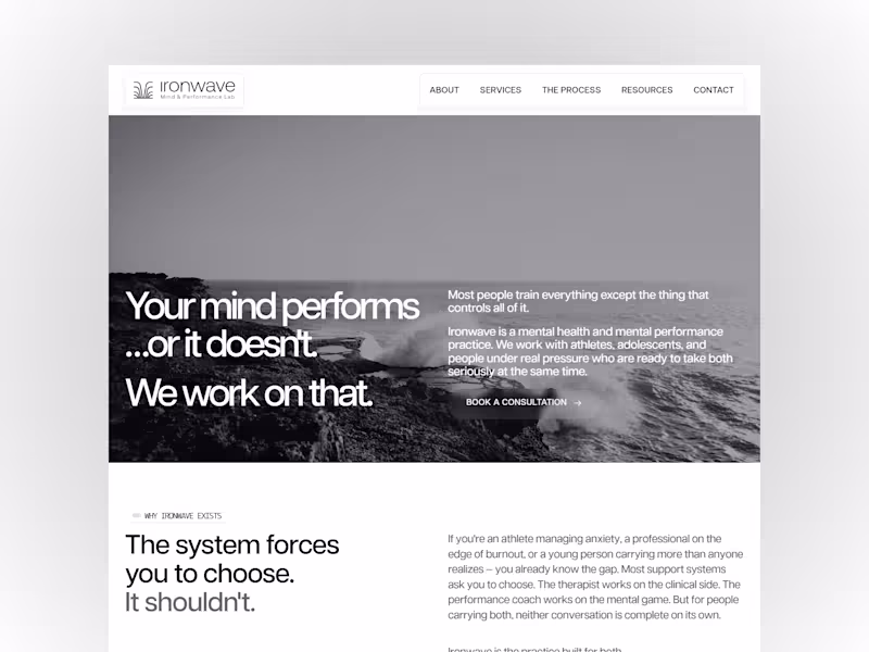 Cover image for High-Performance Framer Website for Ironwave
