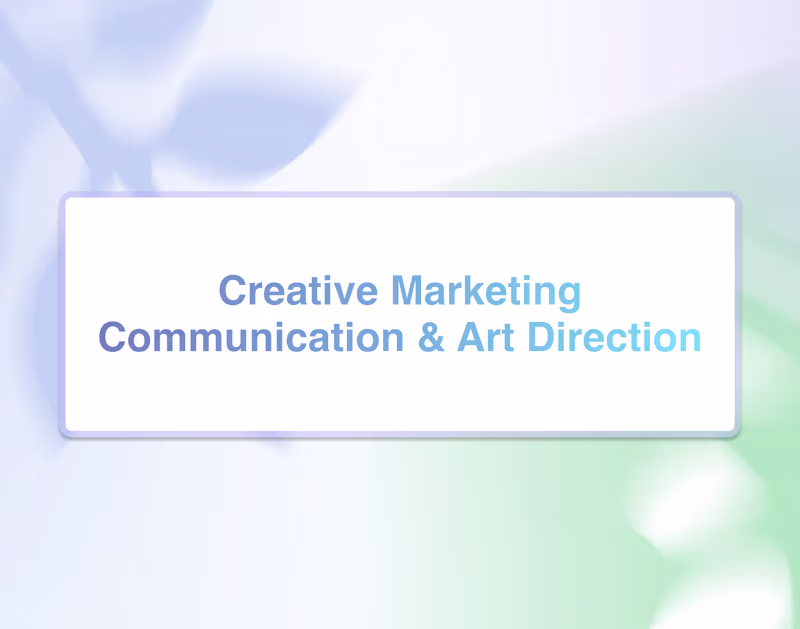 Cover image for Creative Marketing Communication & Art Direction