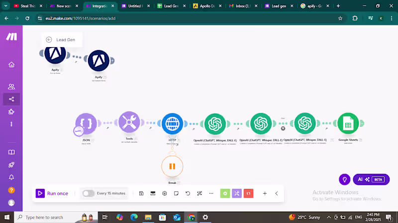 Cover image for Lead Generation System Using Make.com