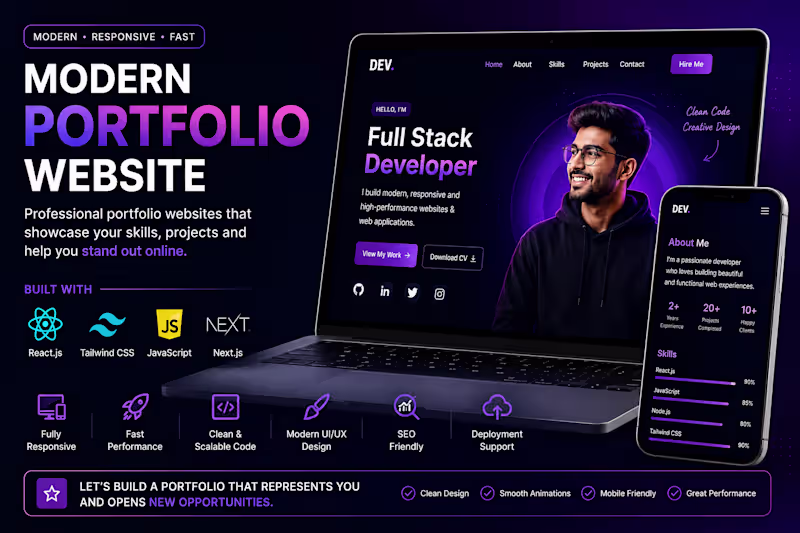 Cover image for Modern Portfolio Website Development