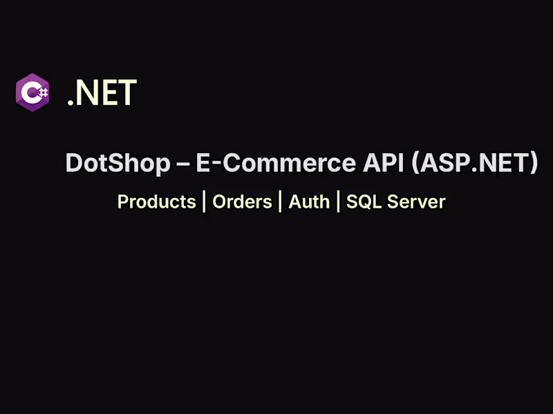 Cover image for DotShop E-commerce Backend Development