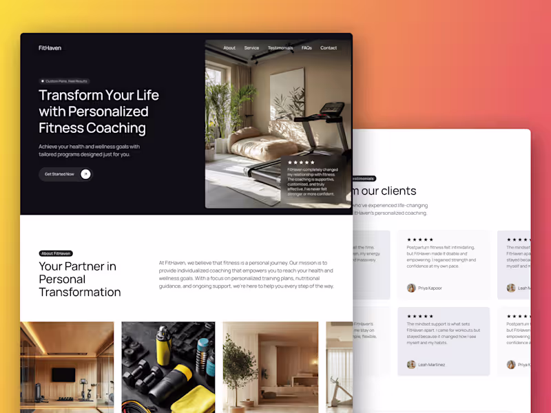 Cover image for FitHaven – Personalized Fitness & Wellness Coaching