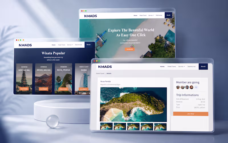 Cover image for Nomads Tour & Travel Website
