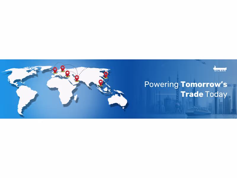 Cover image for Oilmar web banner showing global connectivity 