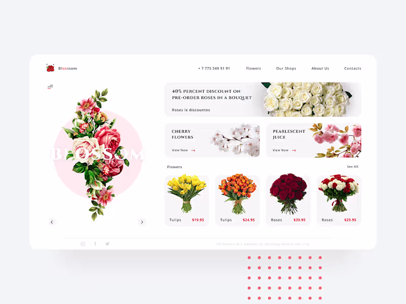 Cover image for Flowers Shop for Portfolio