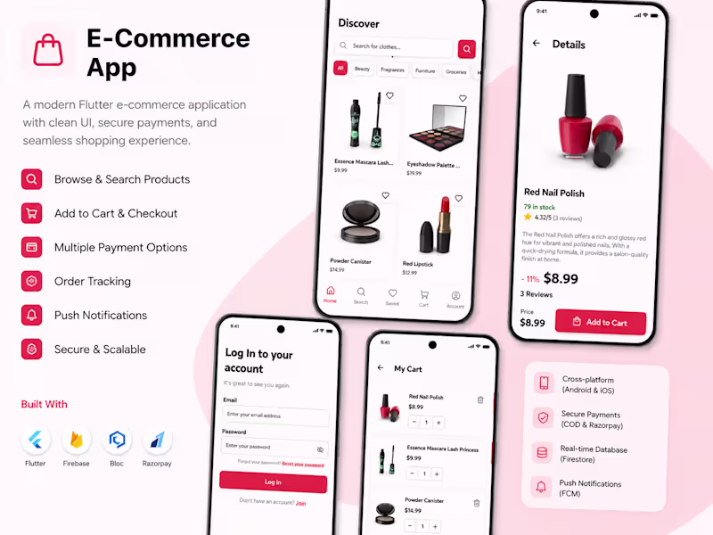 Cover image for Full-stack Flutter e-commerce app with