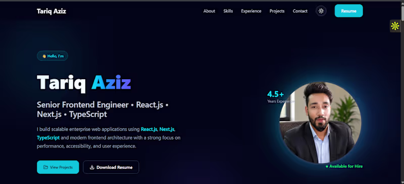 Cover image for A modern, responsive developer portfolio