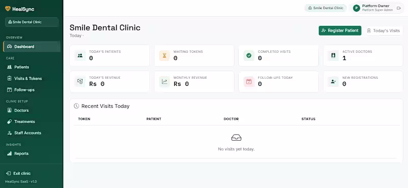 Cover image for HealSync is a clinic management