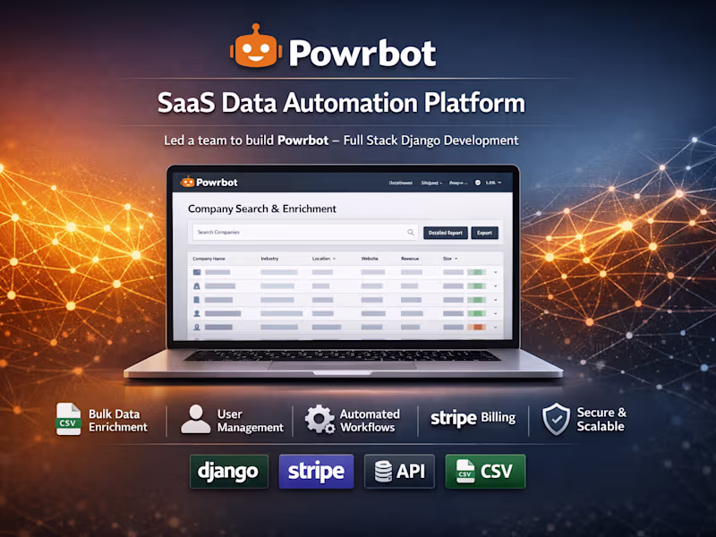 Cover image for Powrbot – Scalable SaaS Company Data Automation Platform
