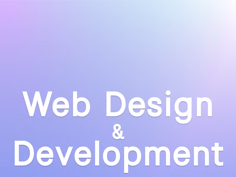 Cover image for Web Design & Development