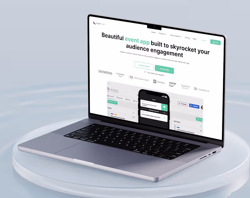 Cover image for Eventee — Event SaaS Website Design & Webflow Build