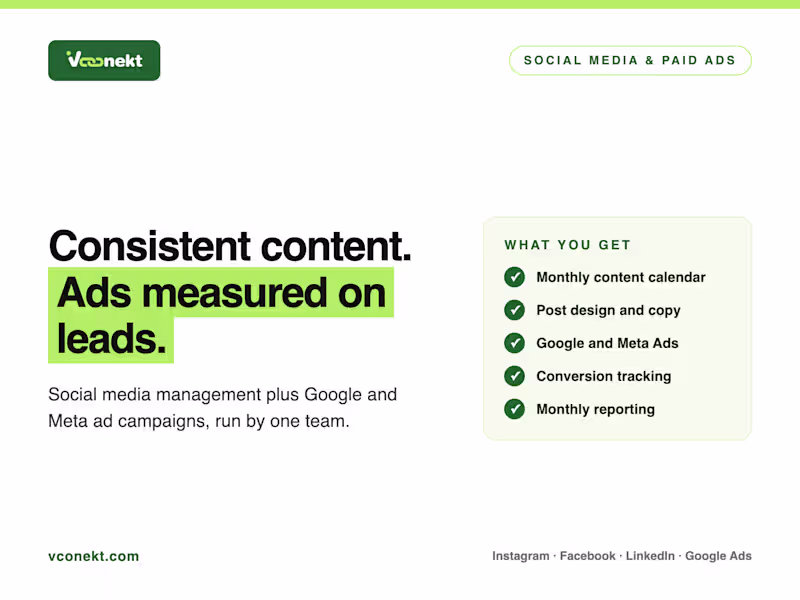 Cover image for Social Media Management & Paid Ads (Google and Meta)
