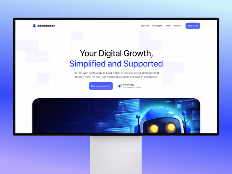 Cover image for TechBuddy Website Redesign