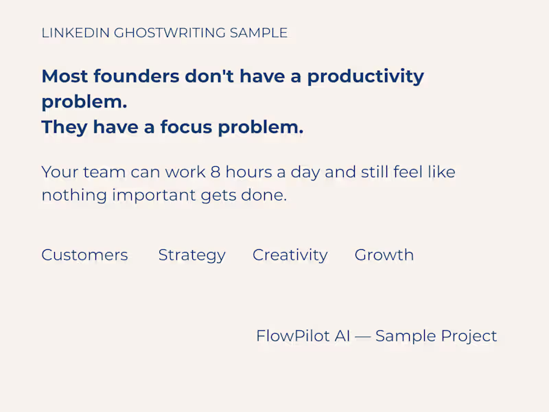 Cover image for LinkedIn Ghostwriting Sample — B2B SaaS