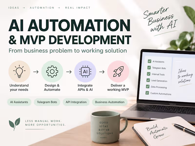Cover image for AI Automation & MVP Development for Business