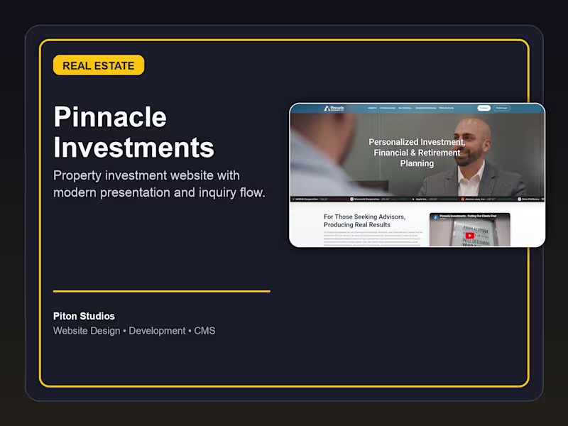 Cover image for Pinnacle Investments - Real Estate