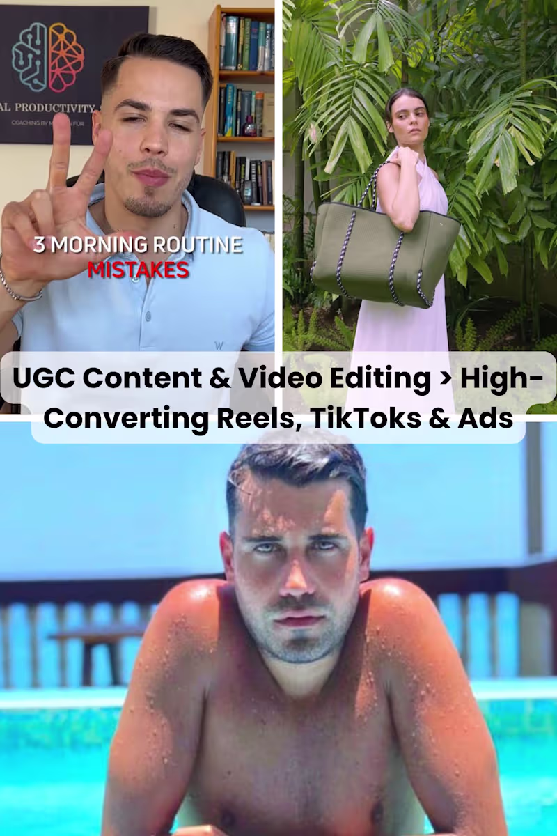 Cover image for UGC Content Creation (Video & Photos) + Short-Form Video Editing