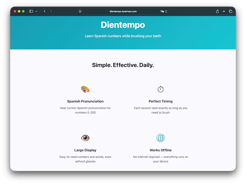 Cover image for I developed Dientempo, a native