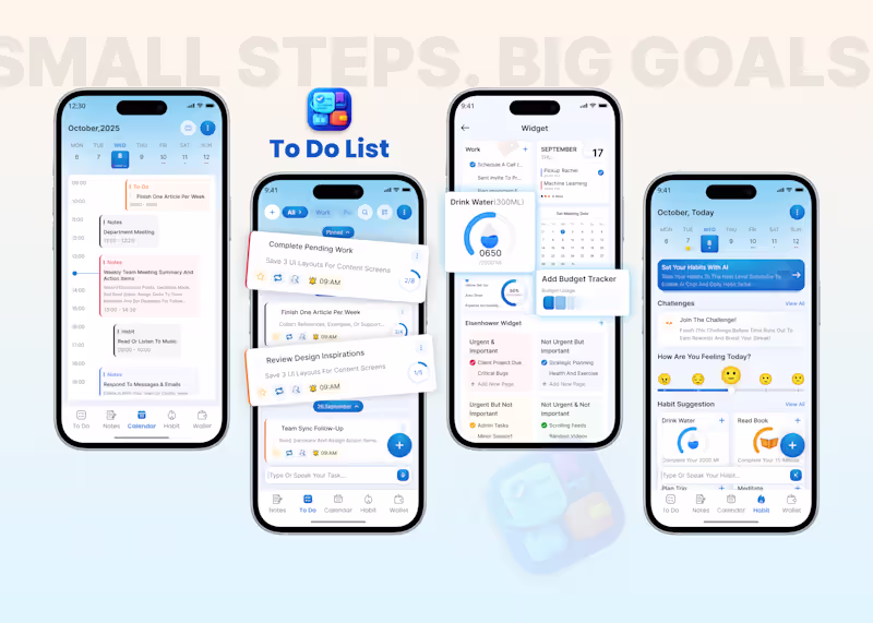 Cover image for AI Productivity App | To-Do, Habit Tracker & Calendar Planner