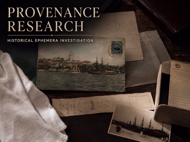 Cover image for Provenance Research & Historical Ephemera Investigation