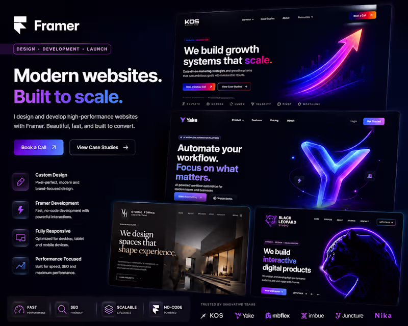 Cover image for Framer Website Design & Development