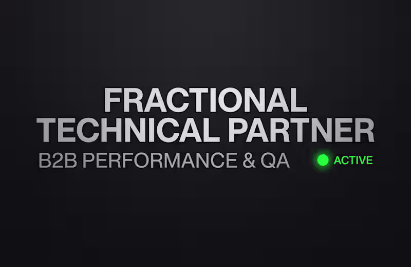 Cover image for Fractional Technical Partnership (Monthly)