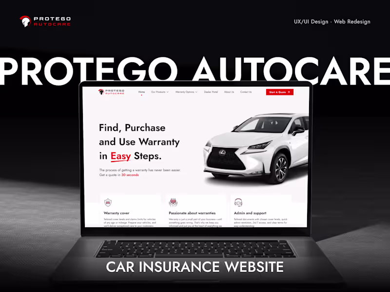 Cover image for Website Design Car Insurance Company | Web Design