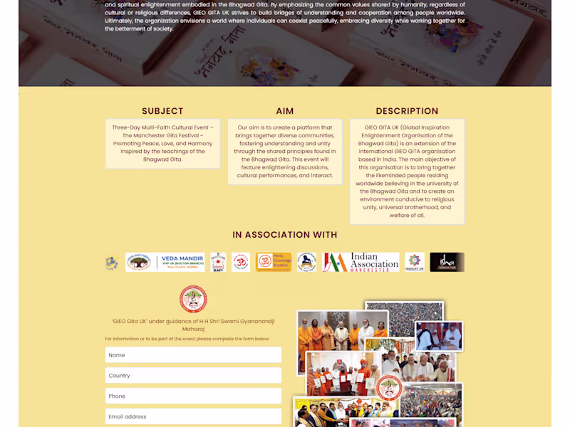 Cover image for GIEO Gita - Global Inspiration Enlightment of the Bhagwat Gita