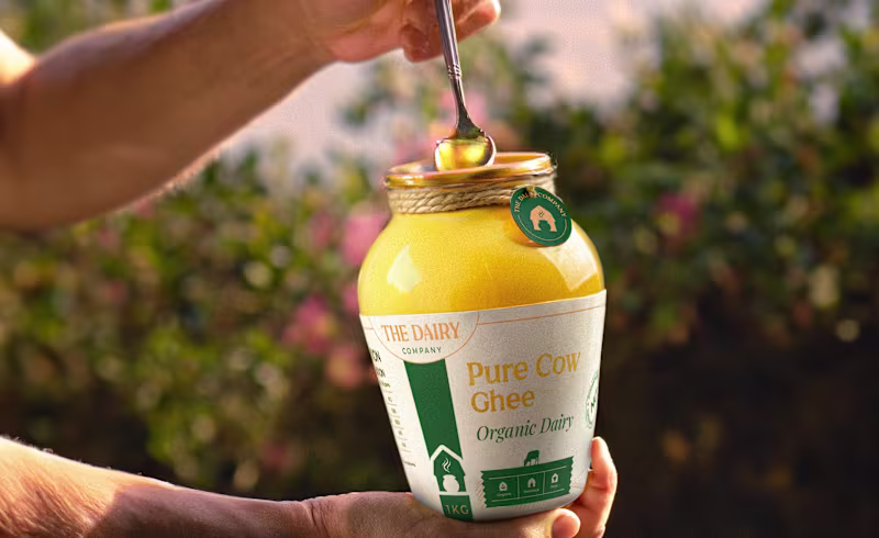 Cover image for The Dairy Company Branding & Packaging | A1 & A2 Ghee