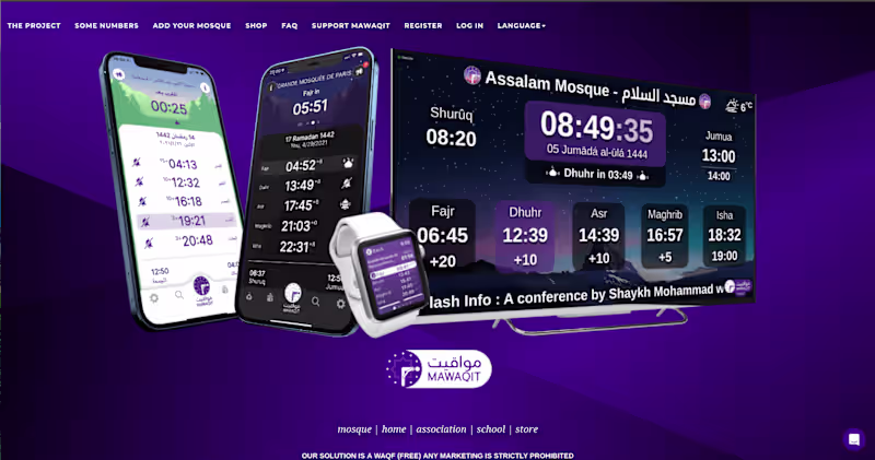 Cover image for MAWAQIT.net