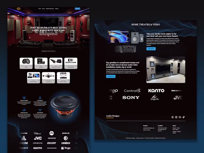 Cover image for Website for A/V tech shop