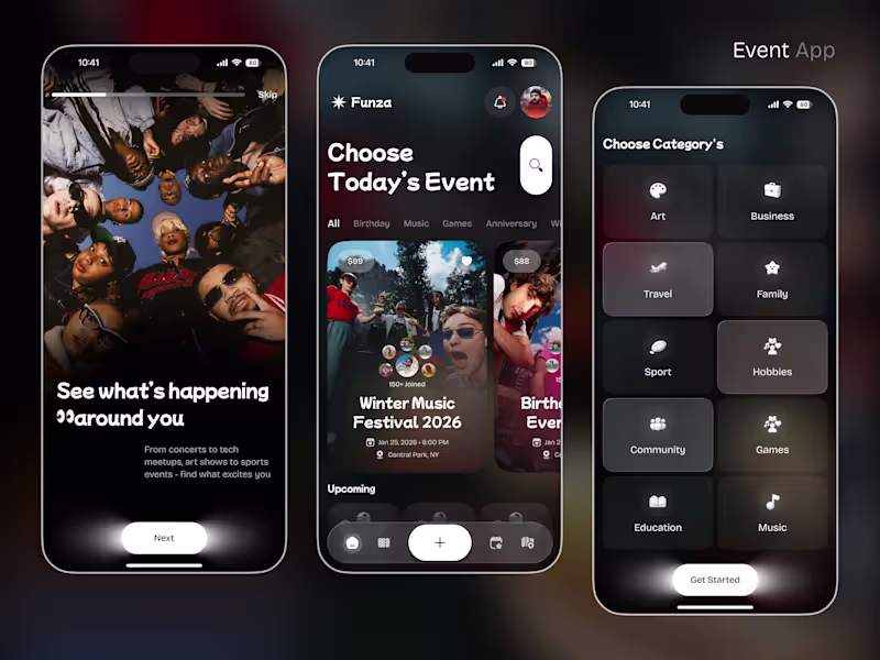 Cover image for Event App UI/UX Design — End-to-End Mobile Experience