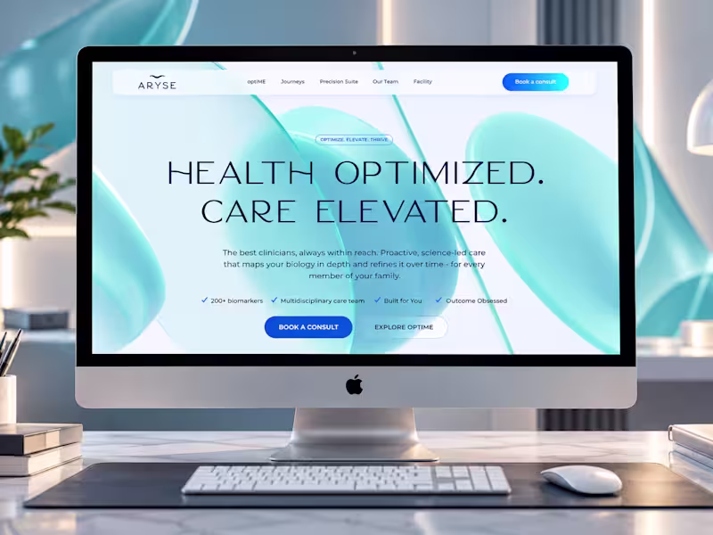 Cover image for Aryse Health Website Development Figma to Framer