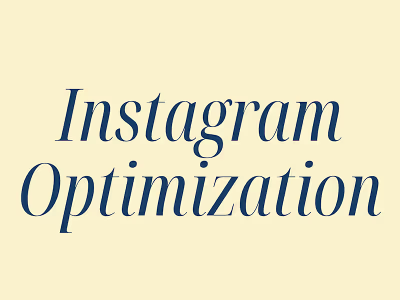 Cover image for Instagram Optimization