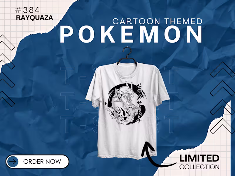 Cover image for Pokémon Themed T-Shirt Design!