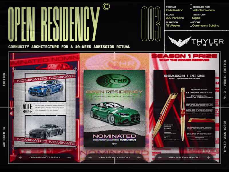 Cover image for Open Residency: A 10-Week Activation Ritual for Car Culture