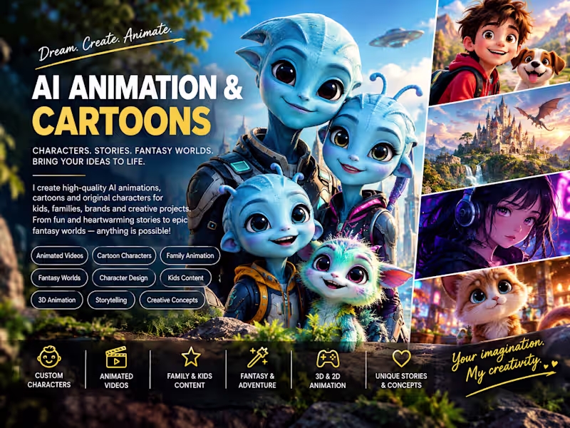 Cover image for AI Animation, Cartoons & Character Creation