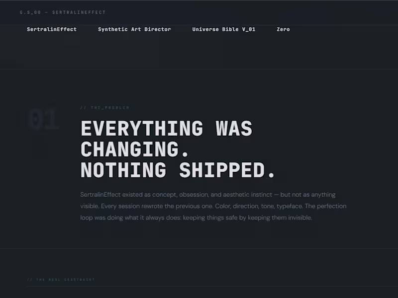 Cover image for SertralinEffect — Brand Identity & AI Visual Production