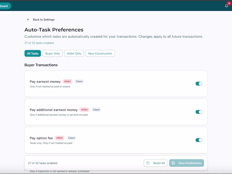 Cover image for Automatic Rules Set for creating tasks
