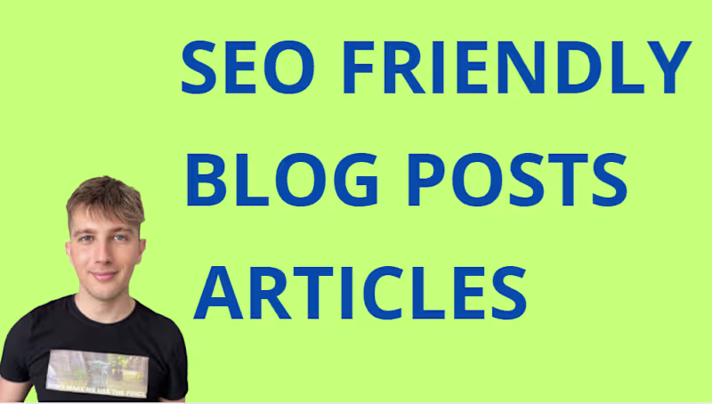 Cover image for "I offer SEO friendly blog posts and articles