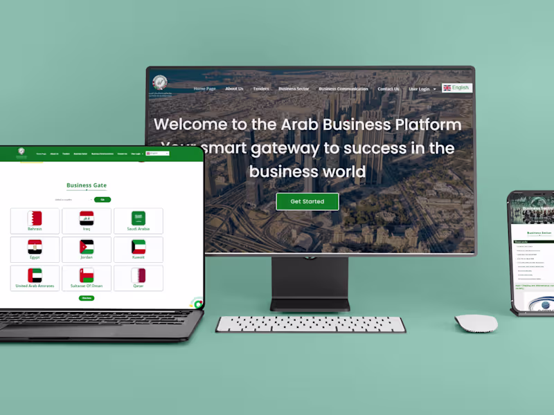 Cover image for Arab Trade Gate | Business Platform Design | Seamless User Exper