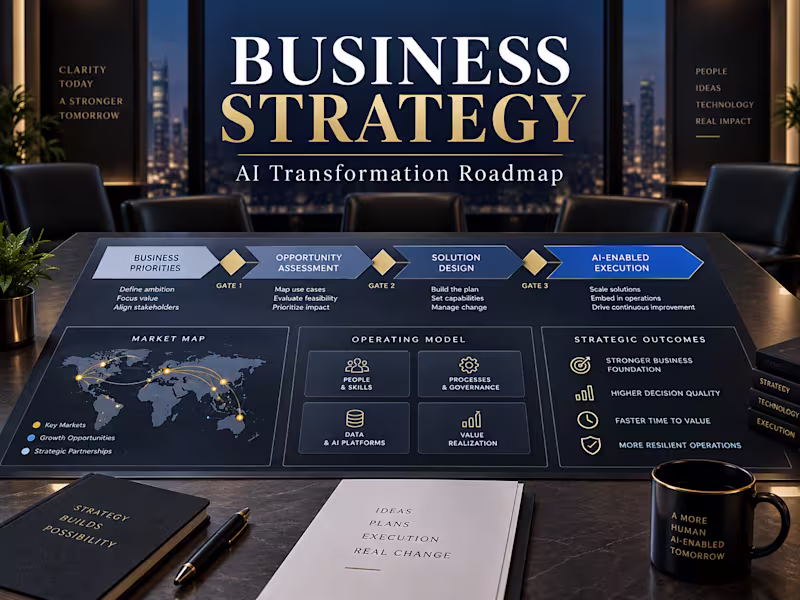 Cover image for Business Strategy and AI Transformation Roadmap