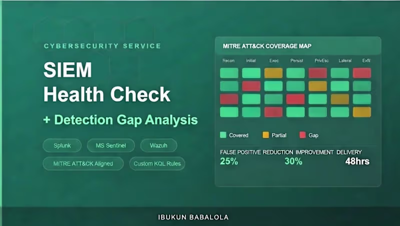 Cover image for SIEM Health Check + Detection Gap Analysis