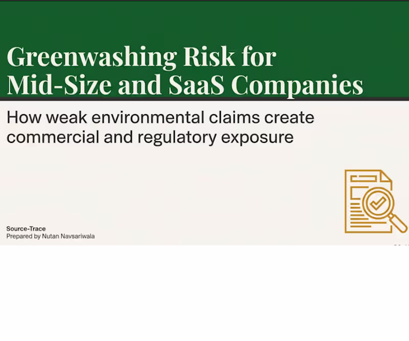 Cover image for Greenwashing Risk for Mid-Size &