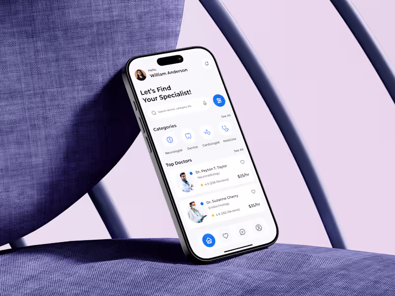 Cover image for Designing this Telemedicine App home screen began with ident...