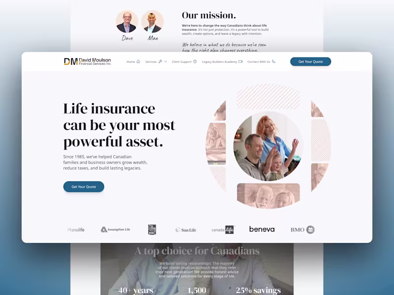 Cover image for Max Moulson Insurance Website Design and Development