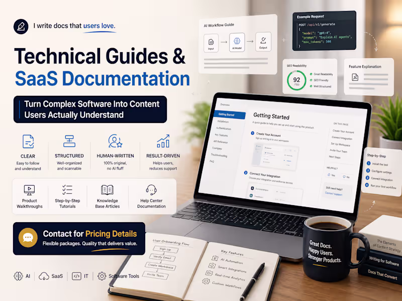 Cover image for Technical Guides & SaaS Documentation