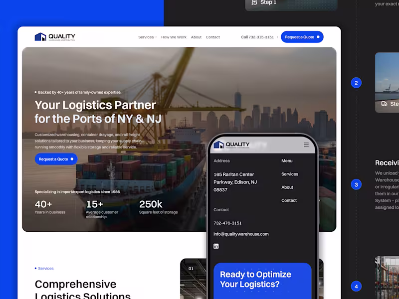 Cover image for Quality Warehouse & Distribution Website Redesign